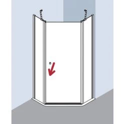 Sortie ???? Kermi Pentagone Ibiza 2000 00L F11 X 1850 BV: -735-885 SIMG Verre Trempé Transparent ???? -KERMI Soldes Boutique 38296955 5