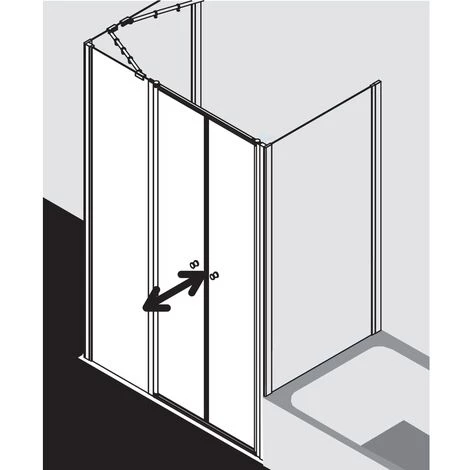 Nouveau ???? Kermi Porte Battante Ibiza 2000 POL 1600x 1750 BV: 1565-1600 SIMG Verre Trempé Transparent ✔️ 6 Nouveau ???? Kermi Porte Battante Ibiza 2000 POL 1600x 1750 BV: 1565-1600 SIMG Verre Trempé Transparent ✔️ – Image 4