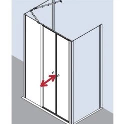 Bon marché ???? Kermi Porte Battante Ibiza 2000 POL 1300x 2000 BV: 1265-1300 SIMG Verre Trempé Opaco ???? -KERMI Soldes Boutique 38306380 2