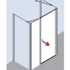 Acheter 🛒 Kermi Porte Battante Ibiza 2000 SOR 1600x 1850 BV : 1565-1600 SIMG Verre Trempé Transparent 🔔 -KERMI Soldes Boutique 38327564 3