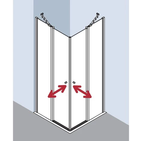 De gros ❤️ Kermi Demi-pièce D’angle à Droite Ibiza 2000 EOR 0900x 2000 BV : 870-890 SIMG Verre Trempé Opaco 👍 5 De gros ❤️ Kermi Demi-pièce D’angle à Droite Ibiza 2000 EOR 0900x 2000 BV : 870-890 SIMG Verre Trempé Opaco 👍 – Image 3