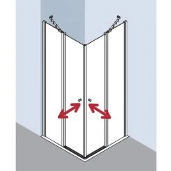 Meilleur prix ???? Kermi Demi-pièce D’angle à Droite Ibiza 2000 EOR 0800x 2000 BV : 770-790 WEI Verre Trempé Transparent ???? -KERMI Soldes Boutique 38378852 3