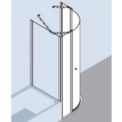 Meilleure affaire ???? Kermi Quart De Cercle Ibiza 2000 S1L V22 X 1850 BV : -885-785 SIMG Verre Trempé Transparent ???? -KERMI Soldes Boutique 38379189 3