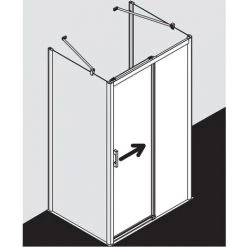 Grosses soldes ???? Kermi Porte Coulissante Pega D2R 1430x 1850 GAK : 1390-1410 SIHG Verre Trempé Transparent ???? -KERMI Soldes Boutique 38390058 4