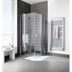 Vente flash 😍 Kermi Demi-pièce D’angle à Droite Raya EPR 1230x 1850 GAK : 1180-1210 SIHG Verre Trempé Opaco Clean 👏