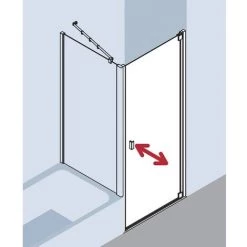 Meilleur prix 🤩 Kermi Porte Battante RAYA 1WL 0800x 2000 BV : 768-808 SIMG Verre Trempé Opaco Clean ✔️ -KERMI Soldes Boutique 38393099 3