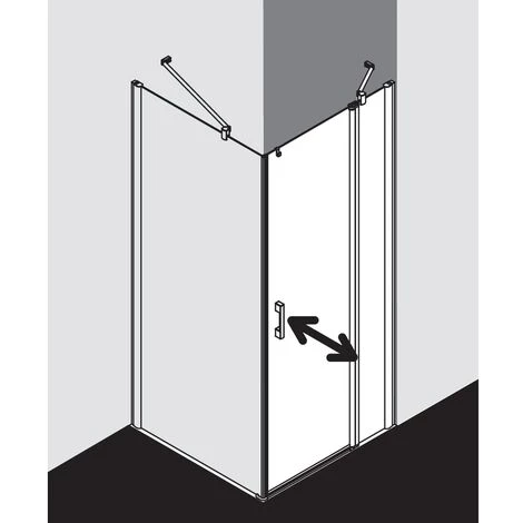 Nouveau ⭐ Kermi Porte Battante Pega 1NL 1230x 2000 GAK : 1190-1215 SIHG Verre Trempé Transparent Clean ✨ 5 Nouveau ⭐ Kermi Porte Battante Pega 1NL 1230x 2000 GAK : 1190-1215 SIHG Verre Trempé Transparent Clean ✨ – Image 3