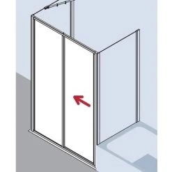 Acheter ???? Kermi Porte Coulissante Ibiza 2000 ST2 1100x 1850 BV : 1070-1100 WEI Verre Trempé Transparent ???? -KERMI Soldes Boutique 38416032 4