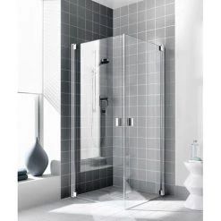 Bon marché ???? Kermi Demi-pièce D’angle à Droite Raya 1ER 0830x 1850 GAK : 780-810 SIMG Verre Trempé Transparent Clean ????