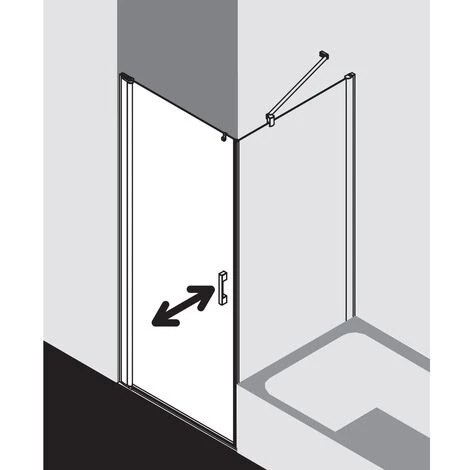 Acheter ✨ Kermi Porte Battante Pega 1KL 1000x 2000 BV : 965-990 SIHG Verre Trempé Opaco 😉 5 Acheter ✨ Kermi Porte Battante Pega 1KL 1000x 2000 BV : 965-990 SIHG Verre Trempé Opaco 😉 – Image 3