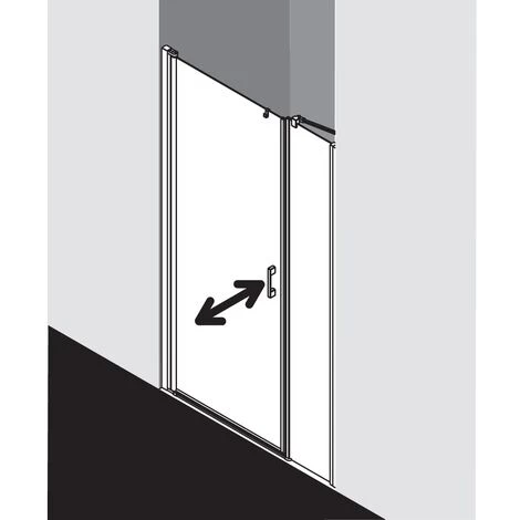 Meilleure affaire ???? Kermi LIGA Porte Battante 1OL 1250 X 1850mm Argent Satiné Verre Trempé Transparent Clean ???? 3 Meilleure affaire ???? Kermi LIGA Porte Battante 1OL 1250 X 1850mm Argent Satiné Verre Trempé Transparent Clean ????