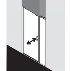 Tout neuf 🔥 Kermi LIGA Porte Battante 1OL 1500 X 1850mm Argent Ultra Brillant Verre Trempé Transparent 🛒