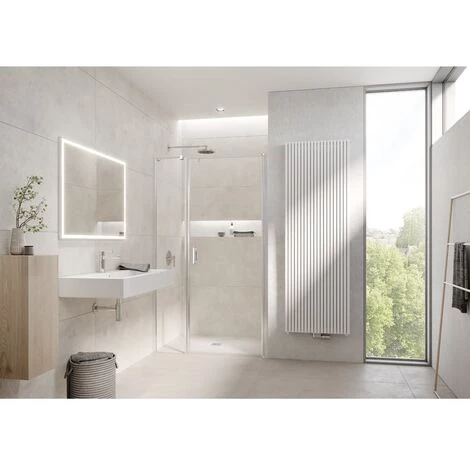 Meilleure affaire ???? Kermi LIGA Porte Battante 1OR 950 X 1850mm Argent Satiné Verre Trempé Transparent Clean ???? 5 Meilleure affaire ???? Kermi LIGA Porte Battante 1OR 950 X 1850mm Argent Satiné Verre Trempé Transparent Clean ???? – Image 3