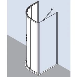 Le moins cher ???? Kermi Quart De Cercle Ibiza 2000 T10 0900x 1850 BV : 870-885 SIMG Verre Trempé Transparent ???? -KERMI Soldes Boutique 38421315 4