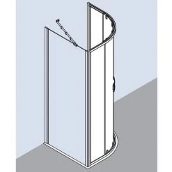 Le moins cher ???? Kermi Quart De Cercle Ibiza 2000 T10 0900x 1850 BV : 870-885 SIMG Verre Trempé Transparent ???? -KERMI Soldes Boutique 38421315 5