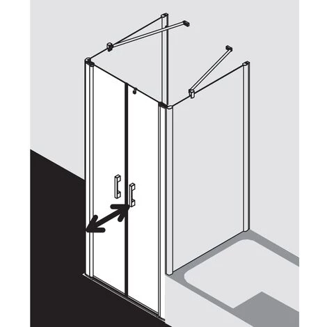Sortie 🛒 Kermi Porte Battante Pega PTD 1100x 2000 BV : 1050-1100 SIHG Verre Trempé Opaco 🛒 4 Sortie 🛒 Kermi Porte Battante Pega PTD 1100x 2000 BV : 1050-1100 SIHG Verre Trempé Opaco 🛒 – Image 2