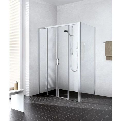 Top 10 ???? Kermi LIGA Porte Coulissante D4B 1200 X 2000mm Argent Satiné Verre Trempé Transparent ???? 6 Top 10 ???? Kermi LIGA Porte Coulissante D4B 1200 X 2000mm Argent Satiné Verre Trempé Transparent ???? – Image 4