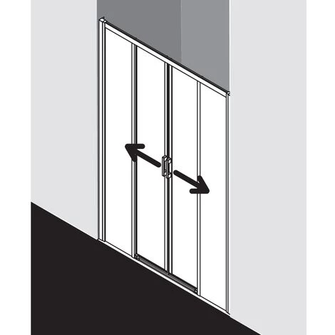 Sortie 🔥 Kermi LIGA Porte Coulissante D4B 1430 X 2000mm Argent Satiné Verre Trempé Transparent 🥰 4 Sortie 🔥 Kermi LIGA Porte Coulissante D4B 1430 X 2000mm Argent Satiné Verre Trempé Transparent 🥰 – Image 2