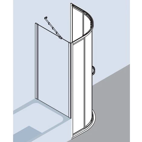 Promo ???? Kermi Quart De Cercle Ibiza 2000 R48 V22 X 1850 BV : -885-785 SIMG Verre Trempé Transparent ???? 4 Promo ???? Kermi Quart De Cercle Ibiza 2000 R48 V22 X 1850 BV : -885-785 SIMG Verre Trempé Transparent ???? – Image 2