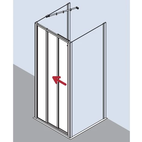 Budget 🔔 Kermi Porte Coulissante Ibiza 2000 ST3 0900x 2000 BV : 870-900 WEI Verre Trempé Opaco Clean 😀 4 Budget 🔔 Kermi Porte Coulissante Ibiza 2000 ST3 0900x 2000 BV : 870-900 WEI Verre Trempé Opaco Clean 😀 – Image 2