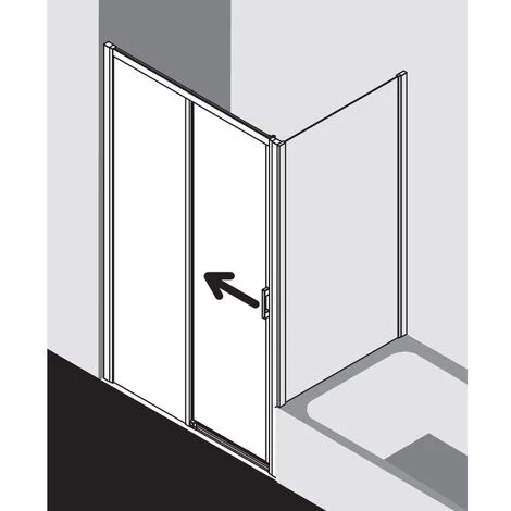 Le moins cher 😍 Kermi LIGA Porte Coulissante D2R 1200 X 2000mm Argent Satiné Verre Trempé Transparent 👏 4 Le moins cher 😍 Kermi LIGA Porte Coulissante D2R 1200 X 2000mm Argent Satiné Verre Trempé Transparent 👏 – Image 2