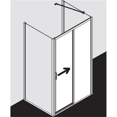 Meilleure affaire ✨ Kermi LIGA Porte Coulissante D2R 1300 X 2000mm Argent Satiné Verre Trempé Transparent Clean ???? 7 Meilleure affaire ✨ Kermi LIGA Porte Coulissante D2R 1300 X 2000mm Argent Satiné Verre Trempé Transparent Clean ???? – Image 5