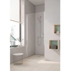 Vente flash 🛒 Kermi Porte Battante Pega 1WL 0900x 2000 BV : 875-905 SIHG Verre Trempé Arena Clean 👏