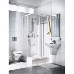 Acheter 🛒 Kermi Demi-pièce D’angle Ibiza 2000 EF2 0750x 2000 BV : 720-742 WEI Verre Trempé Transparent Clean ❤️