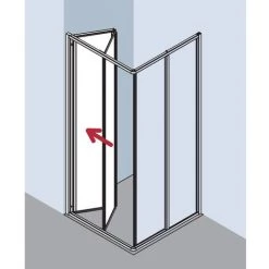 Acheter 🛒 Kermi Demi-pièce D’angle Ibiza 2000 EF2 0750x 2000 BV : 720-742 WEI Verre Trempé Transparent Clean ❤️ -KERMI Soldes Boutique 38445112 4