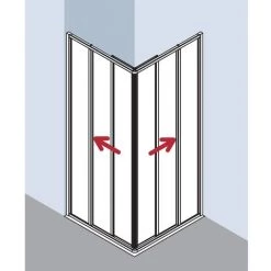 Bon marché ???? Kermi Demi-pièce D’angle Ibiza 2000 ED3 1000x 1750 BV : 970-992 SIMG Verre Trempé Opaco Clean ???? -KERMI Soldes Boutique 38446232 3