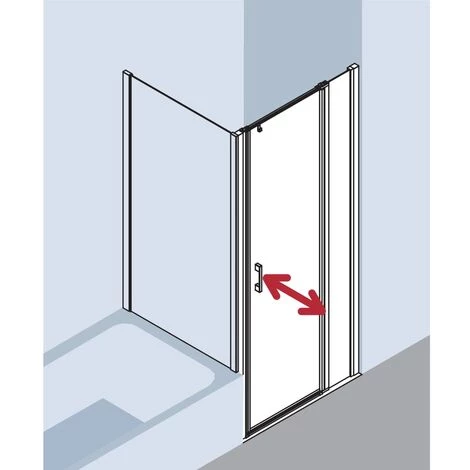 Budget ❤️ Kermi LIGA Porte Battante 1GR 1230 X 1850mm Argent Satiné Verre Trempé Transparent Clean ???? 5 Budget ❤️ Kermi LIGA Porte Battante 1GR 1230 X 1850mm Argent Satiné Verre Trempé Transparent Clean ???? – Image 3