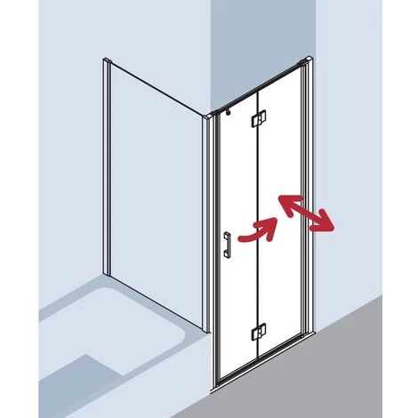 Tout neuf ❤️ Kermi LIGA Porte Battante Pliante 2SL 780 X 2000mm Argent Satiné Verre Trempé Transparent Clean ???? 5 Tout neuf ❤️ Kermi LIGA Porte Battante Pliante 2SL 780 X 2000mm Argent Satiné Verre Trempé Transparent Clean ???? – Image 3