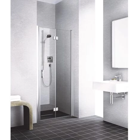 Bon marché 🎁 Kermi LIGA Porte Battante Pliante 2SR 1000 X 1850mm Argent Ultra Brillant Verre Trempé Transparent Clean ⌛ 7 Bon marché 🎁 Kermi LIGA Porte Battante Pliante 2SR 1000 X 1850mm Argent Ultra Brillant Verre Trempé Transparent Clean ⌛ – Image 5