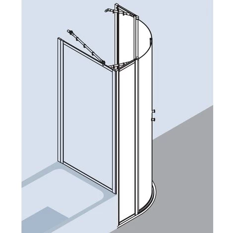 Tout neuf ???? Kermi Quart De Cercle Nova 2000 P48 0900x 1850 BV : 870-885 WEI Kerolan Fontana ???? 4 Tout neuf ???? Kermi Quart De Cercle Nova 2000 P48 0900x 1850 BV : 870-885 WEI Kerolan Fontana ???? – Image 2