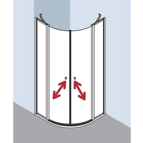 Tout neuf ???? Kermi Quart De Cercle Nova 2000 P48 0900x 1850 BV : 870-885 WEI Kerolan Fontana ???? 5 Tout neuf ???? Kermi Quart De Cercle Nova 2000 P48 0900x 1850 BV : 870-885 WEI Kerolan Fontana ???? – Image 3