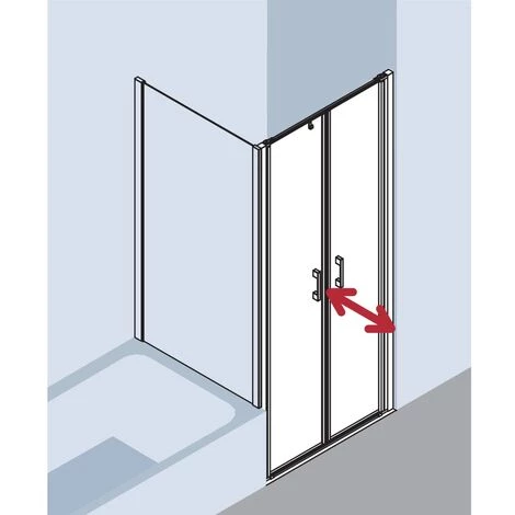 Remise ???? Kermi LIGA Porte Battante PTD 700 X 1850mm Argent Mat Verre Trempé Transparent Clean ???? 4 Remise ???? Kermi LIGA Porte Battante PTD 700 X 1850mm Argent Mat Verre Trempé Transparent Clean ???? – Image 2