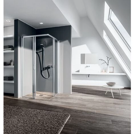 Offres ???? Kermi LIGA Demi-pièce D’angle à Gauche C2L 1000 X 2000mm Argent Ultra Brillant Verre Trempé Transparent Clean ???? 3 Offres ???? Kermi LIGA Demi-pièce D’angle à Gauche C2L 1000 X 2000mm Argent Ultra Brillant Verre Trempé Transparent Clean ????