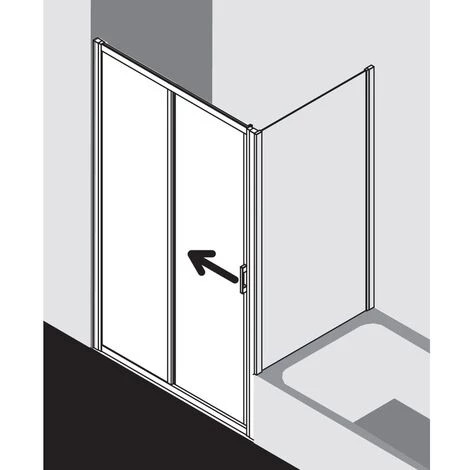 Acheter 🧨 Kermi LIGA Porte Coulissante G2R 1150 X 1850mm Argent Mat Verre Trempé Transparent Clean 🔔 4 Acheter 🧨 Kermi LIGA Porte Coulissante G2R 1150 X 1850mm Argent Mat Verre Trempé Transparent Clean 🔔 – Image 2