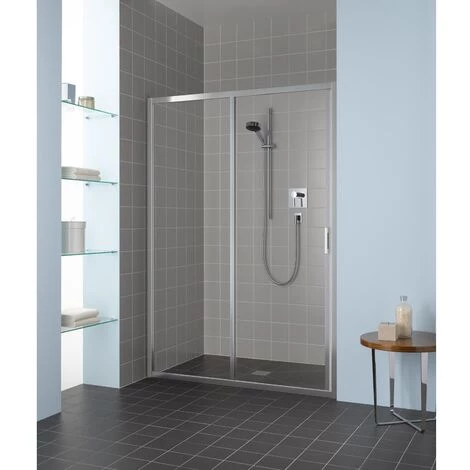 Tout neuf ???? Kermi LIGA Porte Coulissante G2R 1250 X 2000mm Argent Ultra Brillant Verre Trempé Transparent Clean ???? 3 Tout neuf ???? Kermi LIGA Porte Coulissante G2R 1250 X 2000mm Argent Ultra Brillant Verre Trempé Transparent Clean ????