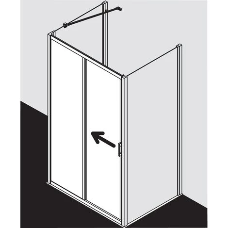 Meilleur prix ???? Kermi LIGA Porte Coulissante G2L 1150 X 2000mm Argent Ultra Brillant Verre Trempé Transparent ???? 6 Meilleur prix ???? Kermi LIGA Porte Coulissante G2L 1150 X 2000mm Argent Ultra Brillant Verre Trempé Transparent ???? – Image 4