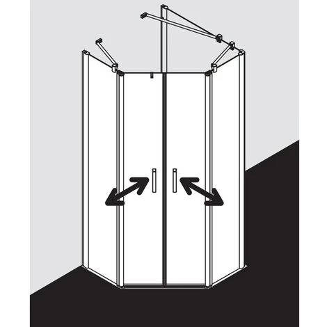 Meilleure vente 🔥 Kermi Pentagone Pega F43 0900x 1850 BV : 865-890 SIHG Verre Trempé Transparent 🤩 6 Meilleure vente 🔥 Kermi Pentagone Pega F43 0900x 1850 BV : 865-890 SIHG Verre Trempé Transparent 🤩 – Image 4