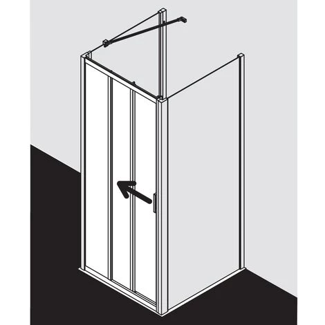 Sortie ???? Kermi LIGA Porte Coulissante G3L 900 X 1850mm Argent Mat Verre Trempé Transparent Clean ???? 6 Sortie ???? Kermi LIGA Porte Coulissante G3L 900 X 1850mm Argent Mat Verre Trempé Transparent Clean ???? – Image 4