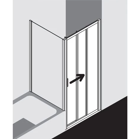 Bon marché ???? Kermi LIGA Porte Coulissante G3L 1050 X 1850mm Argent Ultra Brillant Verre Trempé Transparent Clean ???? 5 Bon marché ???? Kermi LIGA Porte Coulissante G3L 1050 X 1850mm Argent Ultra Brillant Verre Trempé Transparent Clean ???? – Image 3