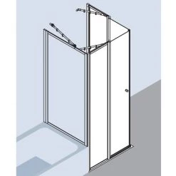 Nouveau ???? Kermi Demi-pièce D’angle à Droite Nova 2000 ESR 0700x 1850 BV : 670-690 WEI Kerolan Fontana ???? -KERMI Soldes Boutique 38502515 2