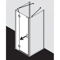 Tout neuf ???? Kermi LIGA Porte Battante STL 950 X 2000mm Argent Ultra Brillant Verre Trempé Transparent Clean ???? -KERMI Soldes Boutique 38503730 3