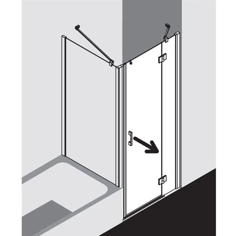 Acheter 🎁 Kermi LIGA Porte Battante STR 1200 X 1850mm Argent Ultra Brillant Verre Trempé Transparent Clean 🎉 4 Acheter 🎁 Kermi LIGA Porte Battante STR 1200 X 1850mm Argent Ultra Brillant Verre Trempé Transparent Clean 🎉 – Image 2