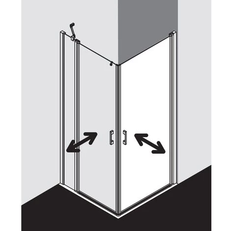 Promo ???? Kermi LIGA Demi-pièce D’angle à Gauche 1EL 780 X 1850mm Argent Ultra Brillant Verre Trempé Transparent Clean ⌛ 4 Promo ???? Kermi LIGA Demi-pièce D’angle à Gauche 1EL 780 X 1850mm Argent Ultra Brillant Verre Trempé Transparent Clean ⌛ – Image 2