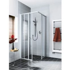 Vente flash ✨ Kermi Demi-pièce D’angle à Droite IBIZA 2000 E2R 0900x 2000 BV : 870-892 SIMG Verre Trempé Opaco Clean 🤩