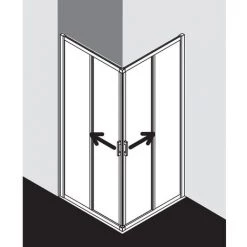 Sortie ???? Kermi LIGA Demi-pièce D'angle à Gauche E2L 1200 X 2000mm Argent Satiné Verre Trempé Transparent ⭐ -KERMI Soldes Boutique 38613153 3