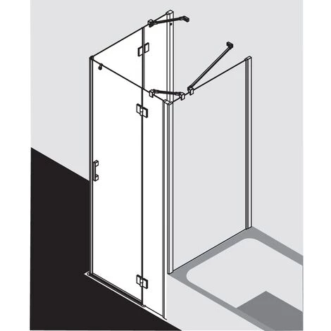 Vente flash 🤩 Kermi LIGA Demi-pièce D’angle à Gauche ESL 780 X 1850mm Argent Ultra Brillant Verre Trempé Transparent Clean 👏 5 Vente flash 🤩 Kermi LIGA Demi-pièce D’angle à Gauche ESL 780 X 1850mm Argent Ultra Brillant Verre Trempé Transparent Clean 👏 – Image 3